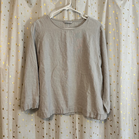 Linenfox Women's Top in Light Beige - Picture 1 of 4